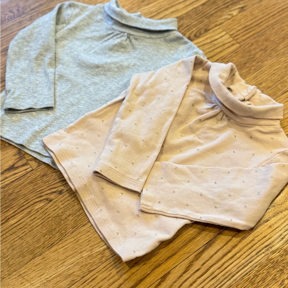 Vertbaudet - Set of 2 Turtleneck long sleeve t-shirts - 18M
Pink/ Grey